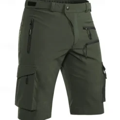 New OUKU Men's Cargo Shorts Camping Shorts Shorts Hiking Shorts Elastic Waist Multi Pocket Plain Waterproof Quick Dry Knee Length Sports Outdoor Daily Camping & Hiking Classic Style Athleisure Black Blue