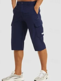 Outlet OUKU Men's Cargo Shorts Capri Pants Workout Shorts Hiking Shorts Going out Weekend Breathable Quick Dry Buttons Multiple Pockets Straight Leg Plain Knee Length Gymnatics Activewear Black Blue