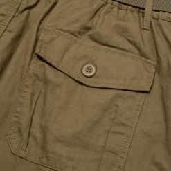 OUKU Men's Cargo Shorts Capri Pants Hiking Shorts Zipper Pocket Leg Drawstring Plain Comfort Breathable Outdoor Daily Going out Casual Big and Tall Army Yellow Black