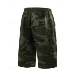 Hot OUKU Men's Cargo Shorts Capri Pants Camo Shorts Summer Shorts Drawstring Elastic Waist Multi Pocket Camouflage Comfort Wearable Calf-Length Outdoor Sport Daily Fashion Casual Khaki Army Green