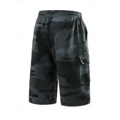 Hot OUKU Men's Cargo Shorts Capri Pants Camo Shorts Summer Shorts Drawstring Elastic Waist Multi Pocket Camouflage Comfort Wearable Calf-Length Outdoor Sport Daily Fashion Casual Khaki Army Green