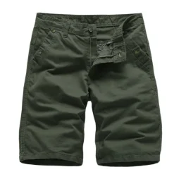 Clearance OUKU Men's Cargo Shorts Capri shorts Multi Pocket Plain Comfort Outdoor Calf-Length Outdoor Daily Going out Fashion Streetwear Black Army Green