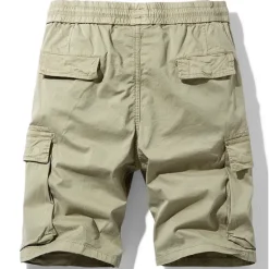 Hot OUKU Men's Cargo Shorts Hiking Shorts Military Summer Outdoor Regular Fit 10“ Ripstop Breathable Quick Dry Multi Pockets Shorts Drawstring Elastic Waist Dark Grey Army Green Cotton Fishing Climbing