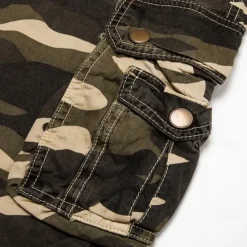 Sale OUKU Men's Cargo Shorts Hiking Shorts Pocket Multi Pocket Camouflage Comfort Breathable Short Casual Chino Camouflage Red Yellow camouflage Inelastic