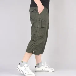 Hot OUKU Men's Cargo Shorts Hiking Shorts Military Summer Outdoor Ripstop Breathable Quick Dry Lightweight Capri Pants ArmyGreen Black camouflage Work Camping / Hiking / Caving 4XL 5XL XL L 3XL