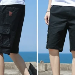 Discount OUKU Men's Cargo Shorts Hiking Shorts Military Summer Outdoor Ripstop Breathable Quick Dry Lightweight Shorts Bottoms Dark Khaki ArmyGreen Cotton Climbing Beach Camping / Hiking / Caving M L XL 2XL 3XL