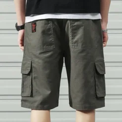 Discount OUKU Men's Cargo Shorts Hiking Shorts Military Summer Outdoor Ripstop Breathable Quick Dry Lightweight Shorts Bottoms Dark Khaki ArmyGreen Cotton Climbing Beach Camping / Hiking / Caving M L XL 2XL 3XL