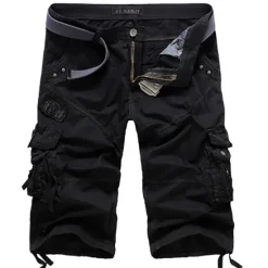 Online OUKU Men's Cargo Shorts Hiking Shorts Military Summer Outdoor Regular Fit 10" Ripstop Breathable Multi Pockets Capri Pants Bottoms Pocket White Black Cotton Running Camping / Hiking / Caving 29 30 31 32 34