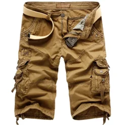 Online OUKU Men's Cargo Shorts Hiking Shorts Military Summer Outdoor Regular Fit 10" Ripstop Breathable Multi Pockets Capri Pants Bottoms Pocket White Black Cotton Running Camping / Hiking / Caving 29 30 31 32 34
