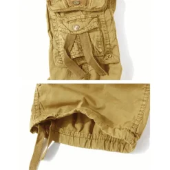 Clearance OUKU Men's Cargo Shorts Hiking Shorts Leg Drawstring Multi Pocket Multiple Pockets Plain Breathable Outdoor Calf-Length Casual Daily Streetwear Stylish ArmyGreen Wine Inelastic