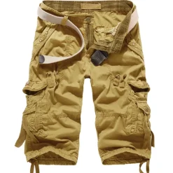 Clearance OUKU Men's Cargo Shorts Hiking Shorts Leg Drawstring Multi Pocket Multiple Pockets Plain Breathable Outdoor Calf-Length Casual Daily Streetwear Stylish ArmyGreen Wine Inelastic