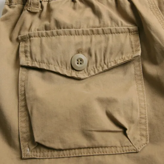 Discount OUKU Men's Cargo Shorts Hiking Shorts Multi Pocket Plain Comfort Outdoor Calf-Length Cotton Cargo Shorts ArmyGreen Black Micro-elastic