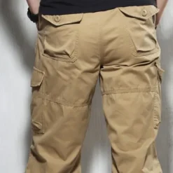 Discount OUKU Men's Cargo Shorts Hiking Shorts Multi Pocket Plain Comfort Outdoor Calf-Length Cotton Cargo Shorts ArmyGreen Black Micro-elastic