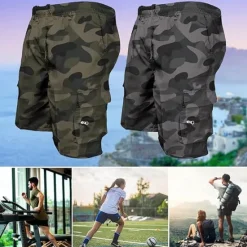 OUKU Men's Cargo Shorts Hiking Shorts Military Outdoor Regular Fit Waterproof Breathable Quick Dry Shorts Zipper Pocket Black Army Green Hunting Climbing Camping / Hiking / Caving S M L XL XXL