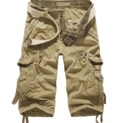 OUKU Men's Cargo Shorts Hiking Shorts Leg Drawstring Multi Pocket Multiple Pockets Plain Breathable Outdoor Calf-Length Casual Daily Streetwear Stylish Black Wine Inelastic