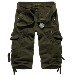 OUKU Men's Cargo Shorts Hiking Shorts Leg Drawstring Multi Pocket Multiple Pockets Plain Breathable Outdoor Calf-Length Casual Daily Streetwear Stylish Black Wine Inelastic
