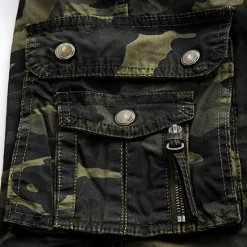 Outlet OUKU Men's Cargo Shorts Hiking Shorts Leg Drawstring Multi Pocket Multiple Pockets Camouflage Breathable Outdoor Knee Length Casual Daily Streetwear Stylish Black Green Camouflage Blue Micro-elastic