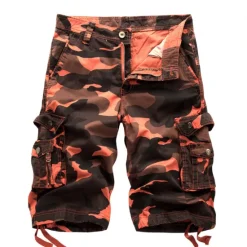 Outlet OUKU Men's Cargo Shorts Hiking Shorts Leg Drawstring Multi Pocket Multiple Pockets Camouflage Breathable Outdoor Knee Length Casual Daily Streetwear Stylish Black Green Camouflage Blue Micro-elastic