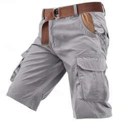Discount OUKU Men's Cargo Shorts Shorts Buttons Multi Pocket Plain Wearable Short Outdoor Daily Camping & Hiking Fashion Classic Army Green Green