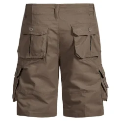 Sale OUKU Men's Cargo Shorts Shorts Bermuda shorts Pocket Plain Comfort Breathable Outdoor Daily Going out Casual Big and Tall Dark Brown Black