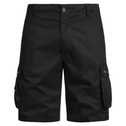 Sale OUKU Men's Cargo Shorts Shorts Bermuda shorts Pocket Plain Comfort Breathable Outdoor Daily Going out Casual Big and Tall Dark Brown Black
