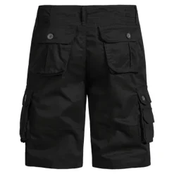 Sale OUKU Men's Cargo Shorts Shorts Bermuda shorts Pocket Plain Comfort Breathable Outdoor Daily Going out Casual Big and Tall Dark Brown Black