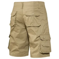 Sale OUKU Men's Cargo Shorts Shorts Bermuda shorts Pocket Plain Comfort Breathable Outdoor Daily Going out Casual Big and Tall Dark Brown Black