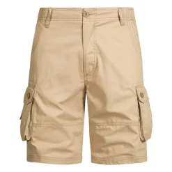 Sale OUKU Men's Cargo Shorts Shorts Bermuda shorts Pocket Plain Comfort Breathable Outdoor Daily Going out Casual Big and Tall Dark Brown Black