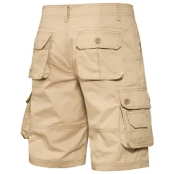 Sale OUKU Men's Cargo Shorts Shorts Bermuda shorts Pocket Plain Comfort Breathable Outdoor Daily Going out Casual Big and Tall Dark Brown Black