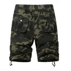 New OUKU Men's Cargo Shorts Shorts Summer Shorts Multi Pocket Flap Pocket Camo Comfort Wearable Knee Length Outdoor Sport Daily Fashion Casual Camouflage - Army Green Light Grey