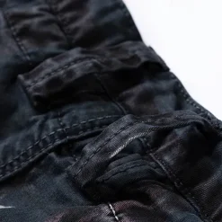 Outlet OUKU Men's Cargo Shorts Shorts Summer Shorts Work Shorts Golf Shorts Drawstring Elastic Waist Multi Pocket Florals Comfort Wearable Knee Length Outdoor Sport Daily Fashion Casual Black Red
