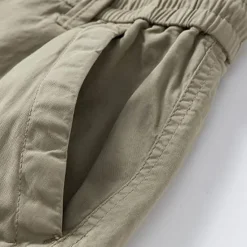 Discount OUKU Men's Cargo Shorts Shorts Summer Shorts Drawstring Elastic Waist Zipper Pocket Plain Comfort Wearable Knee Length Outdoor Sport Daily Fashion Casual Black Brown