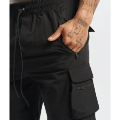 OUKU Men's Cargo Shorts Shorts Drawstring Elastic Waist Zipper Pocket Plain Quick Dry Wearable Short Outdoor Daily Camping & Hiking Fashion Classic Black Yellow
