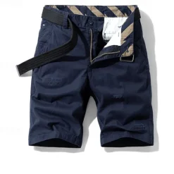 New OUKU Men's Cargo Shorts Shorts Summer Shorts Work Shorts Golf Shorts Multi Pocket Button-Down Flap Pocket Plain Comfort Wearable Knee Length Outdoor Sport Daily Fashion Casual Black Yellow