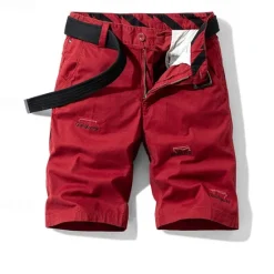 New OUKU Men's Cargo Shorts Shorts Summer Shorts Work Shorts Golf Shorts Multi Pocket Button-Down Flap Pocket Plain Comfort Wearable Knee Length Outdoor Sport Daily Fashion Casual Black Yellow