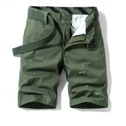 New OUKU Men's Cargo Shorts Shorts Summer Shorts Work Shorts Golf Shorts Multi Pocket Button-Down Flap Pocket Plain Comfort Wearable Knee Length Outdoor Sport Daily Fashion Casual Black Yellow