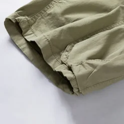 Online OUKU Men's Cargo Shorts Shorts Summer Shorts Drawstring Elastic Waist Multi Pocket Plain Comfort Wearable Knee Length Outdoor Sport Daily Fashion Casual Black Khaki