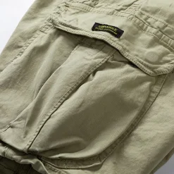 Online OUKU Men's Cargo Shorts Shorts Summer Shorts Drawstring Elastic Waist Multi Pocket Plain Comfort Wearable Knee Length Outdoor Sport Daily Fashion Casual Black Khaki