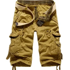 OUKU Men's Cargo Shorts Shorts Capri Pants Hiking Shorts Leg Drawstring 6 Pocket Plain Comfort Outdoor Daily Going out Fashion Streetwear Wine Army Green