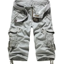 OUKU Men's Cargo Shorts Shorts Capri Pants Hiking Shorts Leg Drawstring 6 Pocket Plain Comfort Outdoor Daily Going out Fashion Streetwear Wine Army Green