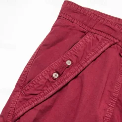 OUKU Men's Cargo Shorts Shorts Capri Pants Hiking Shorts Leg Drawstring 6 Pocket Plain Comfort Outdoor Daily Going out Fashion Streetwear Wine Army Green
