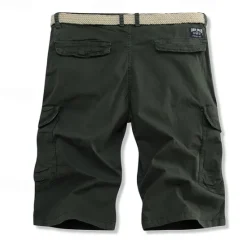 Clearance OUKU Men's Cargo Shorts Shorts Work Shorts Buttons Multi Pocket Plain Wearable Short Outdoor Daily Going out Fashion Classic Black Army Green