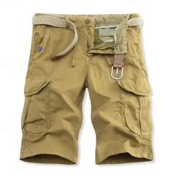Clearance OUKU Men's Cargo Shorts Shorts Work Shorts Buttons Multi Pocket Plain Wearable Short Outdoor Daily Going out Fashion Classic Black Army Green
