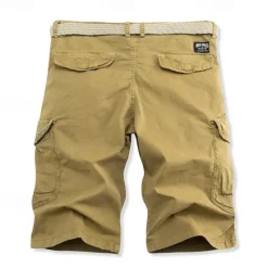 Clearance OUKU Men's Cargo Shorts Shorts Work Shorts Buttons Multi Pocket Plain Wearable Short Outdoor Daily Going out Fashion Classic Black Army Green