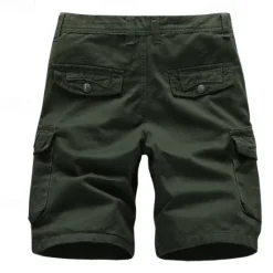 Best OUKU Men's Cargo Shorts Shorts Buttons Multi Pocket Plain Wearable Short Outdoor Daily Going out Fashion Classic Black Army Green
