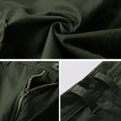 Best OUKU Men's Cargo Shorts Shorts Buttons Multi Pocket Plain Wearable Short Outdoor Daily Going out Fashion Classic Black Army Green