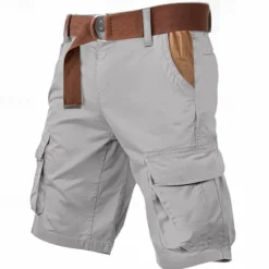 Best OUKU Men's Cargo Shorts Shorts Buttons Multi Pocket Plain Wearable Short Outdoor Daily Camping & Hiking Fashion Classic Army Green Green