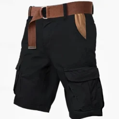 Best OUKU Men's Cargo Shorts Shorts Buttons Multi Pocket Plain Wearable Short Outdoor Daily Camping & Hiking Fashion Classic Army Green Green