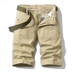 Best OUKU Men's Cargo Shorts Shorts Dress Shorts Summer Shorts Golf Shorts Zipper Multi Pocket Button-Down Plain Comfort Wearable Knee Length Outdoor Sport Daily Fashion Casual Black Blue