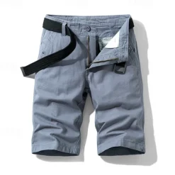Best OUKU Men's Cargo Shorts Shorts Dress Shorts Summer Shorts Golf Shorts Zipper Multi Pocket Button-Down Plain Comfort Wearable Knee Length Outdoor Sport Daily Fashion Casual Black Blue
